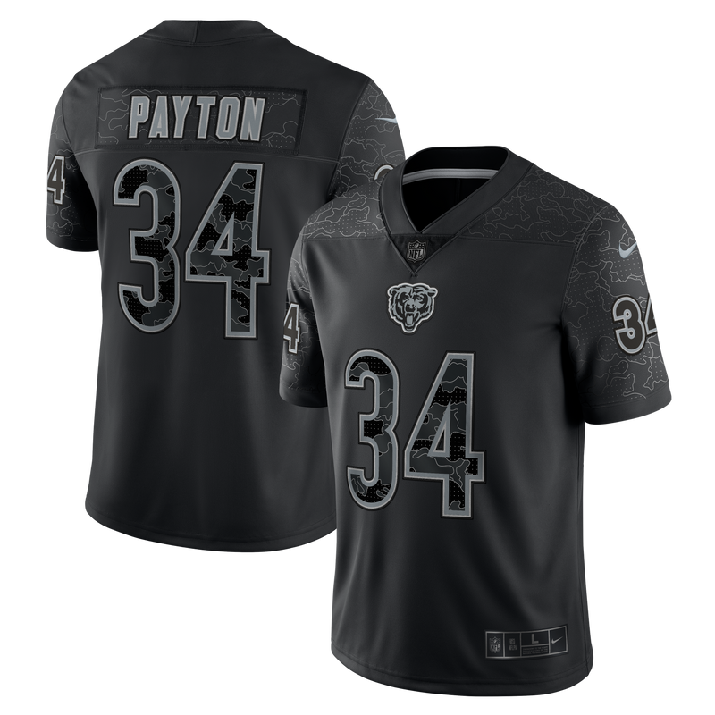 Walter Payton Chicago Bears Black/Grey Jersey
