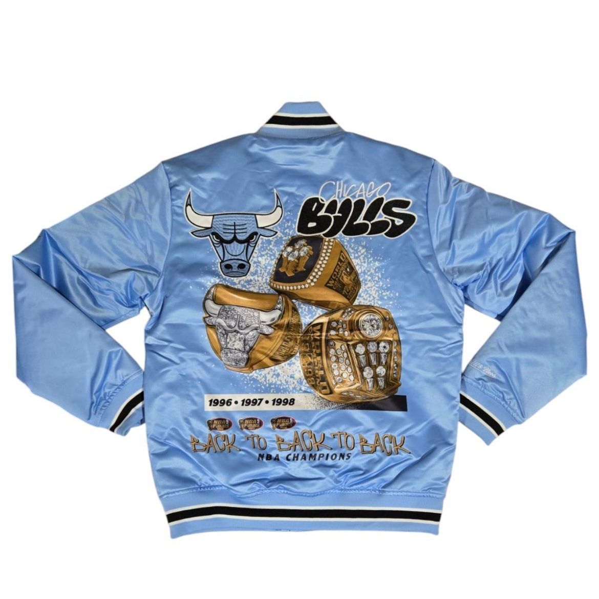 Chicago Bulls MN Light Blue Throw Down Jacket