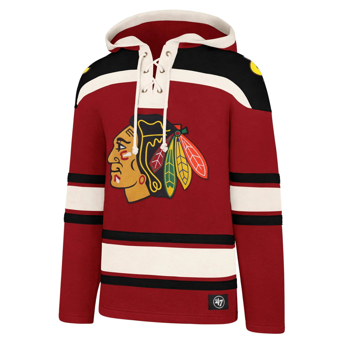 Chicago Blackhawks Red Superior Lacer Hoodie