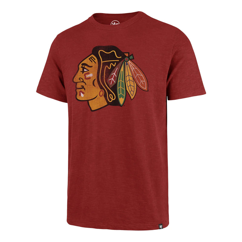 Chicago Blackhawks Primary '47 Red Franklin T-Shirt