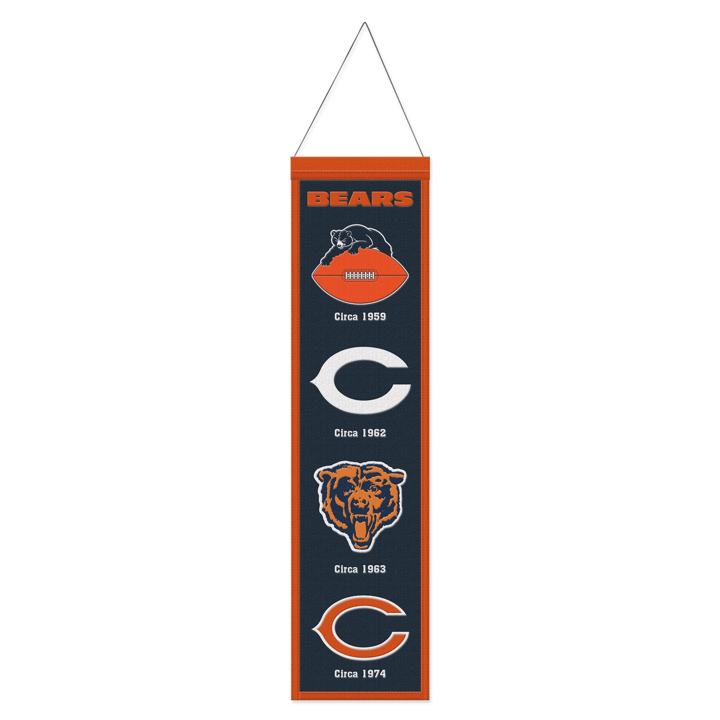 Chicago Bears 8" x 32" Wool Banner