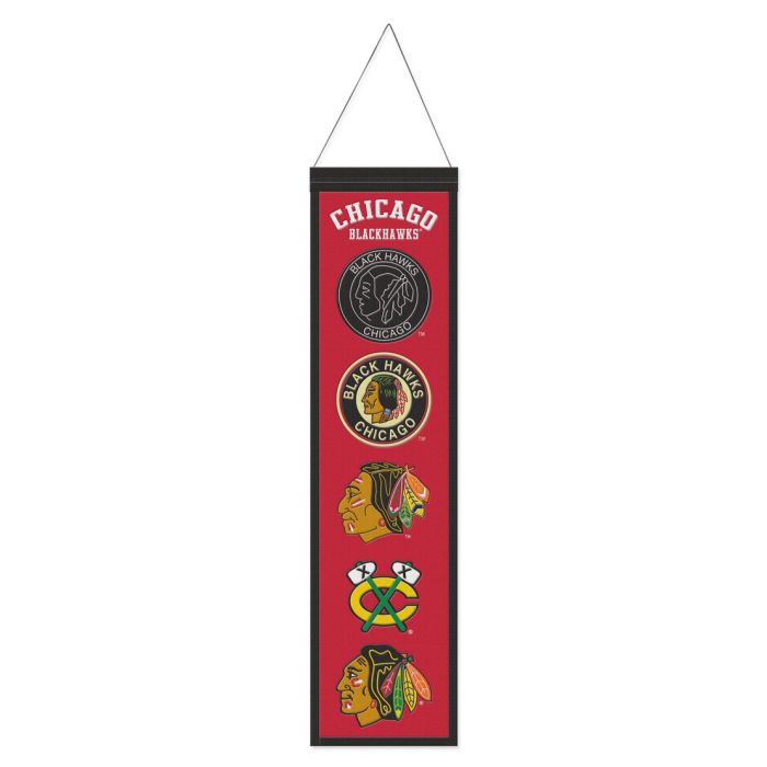 Chicago Blackhawks 8" X 32" Wool Banner