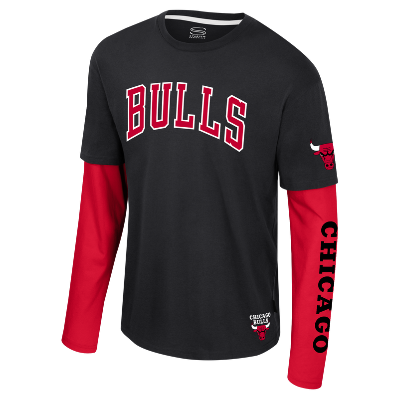 Chicago Bulls Black/Red Spectator Stadium Essentials Long Sleeve Tee