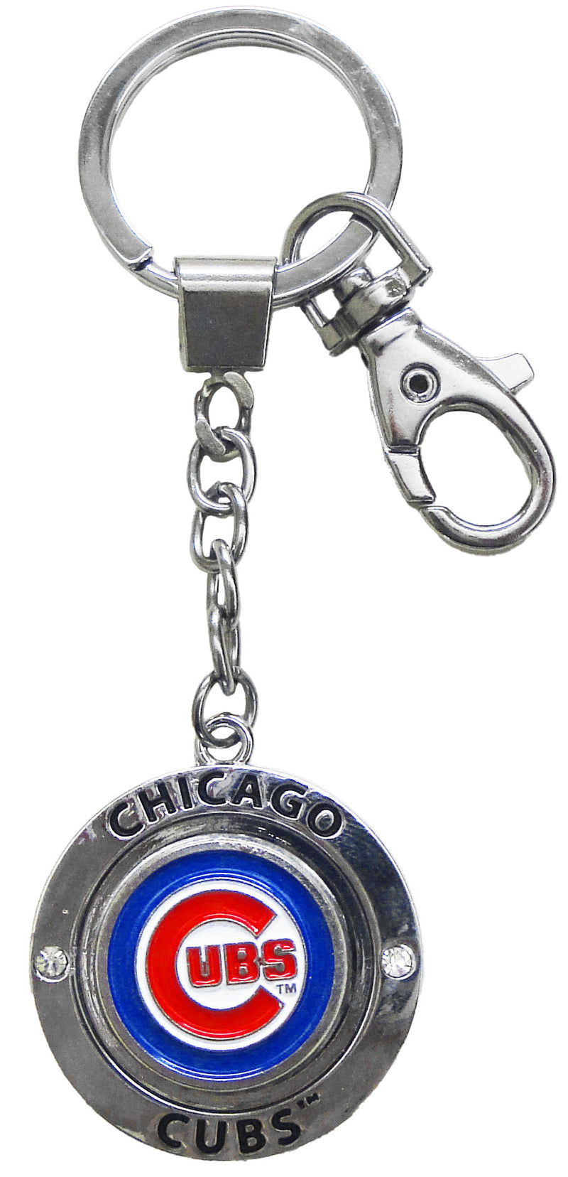 Chicago Cubs Metal Spinner Keychain