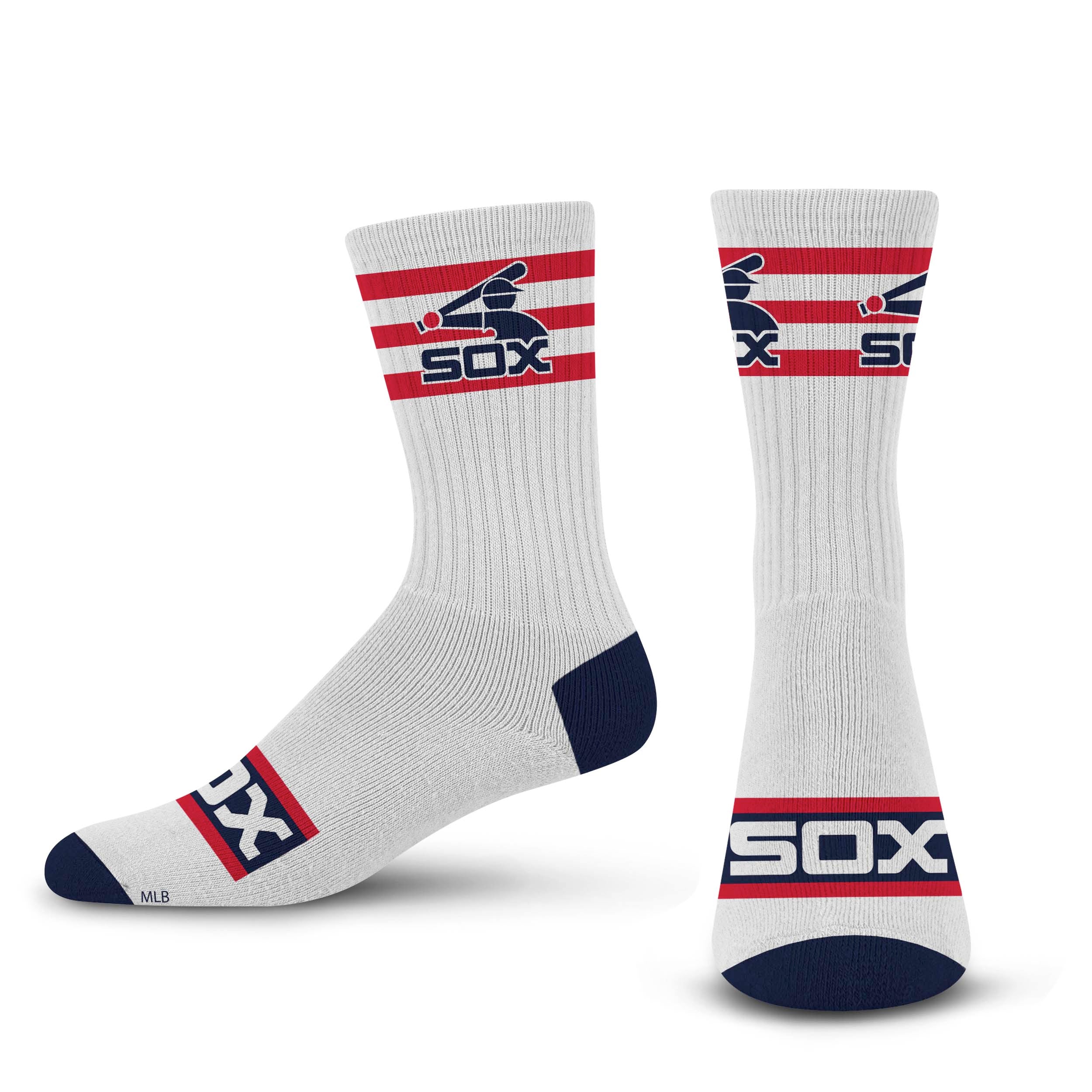 MLB Compression Socks, Chicago White Sox - Classic Stripe S/M
