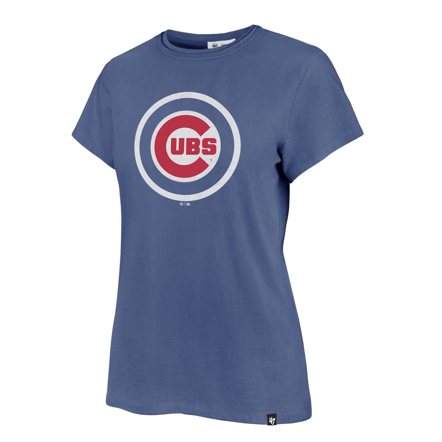 Chicago Cubs '47 Women's Cadet Blue Bullseye Frankie Tee