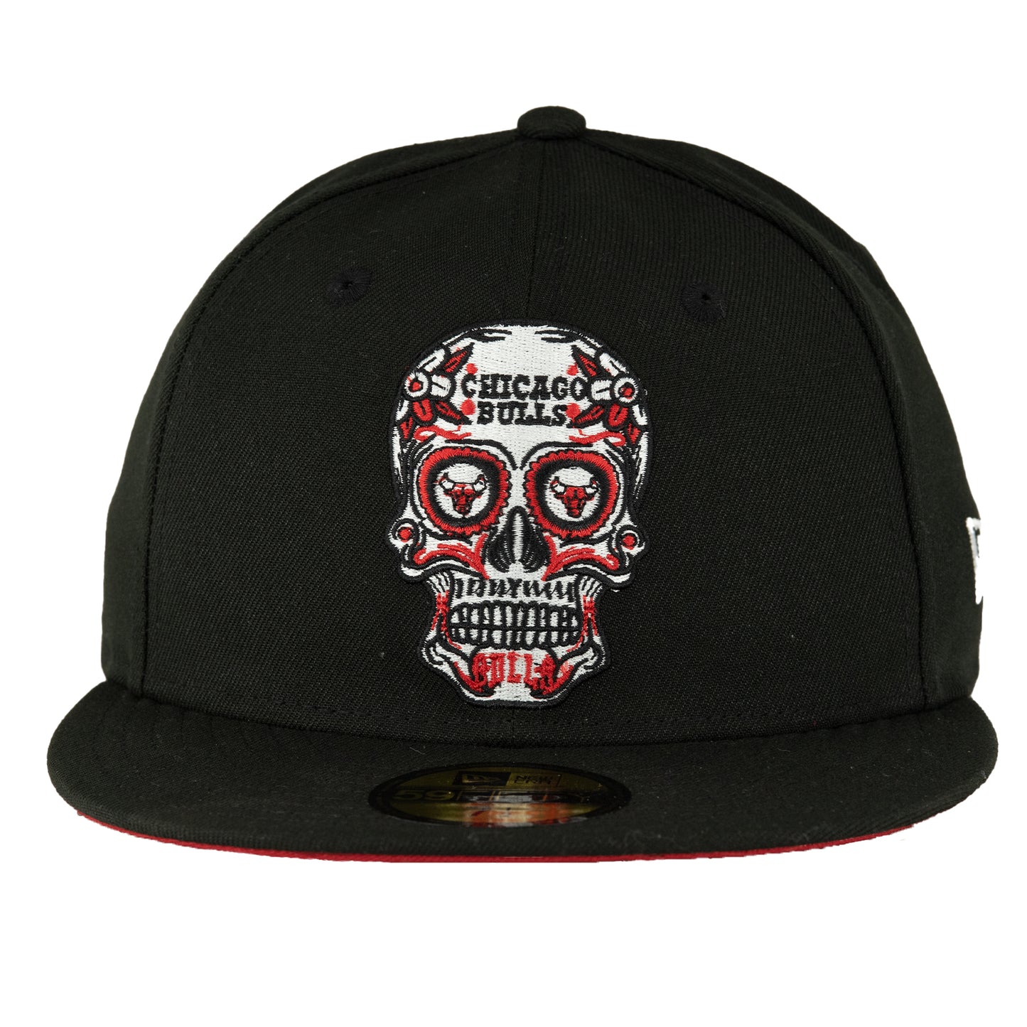 Chicago Bulls Black/Red Sugar Skull New Era 59FIFTY Fitted Hat