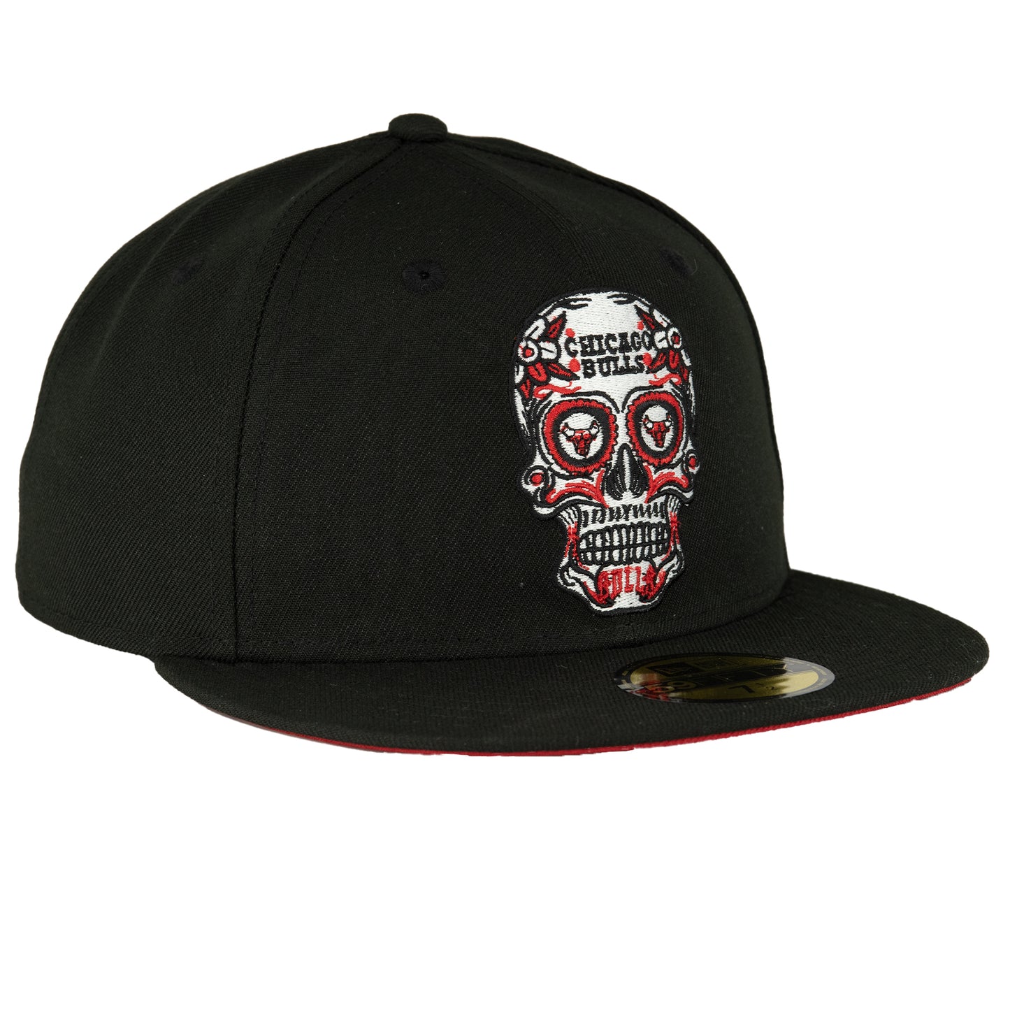 Chicago Bulls Black/Red Sugar Skull New Era 59FIFTY Fitted Hat