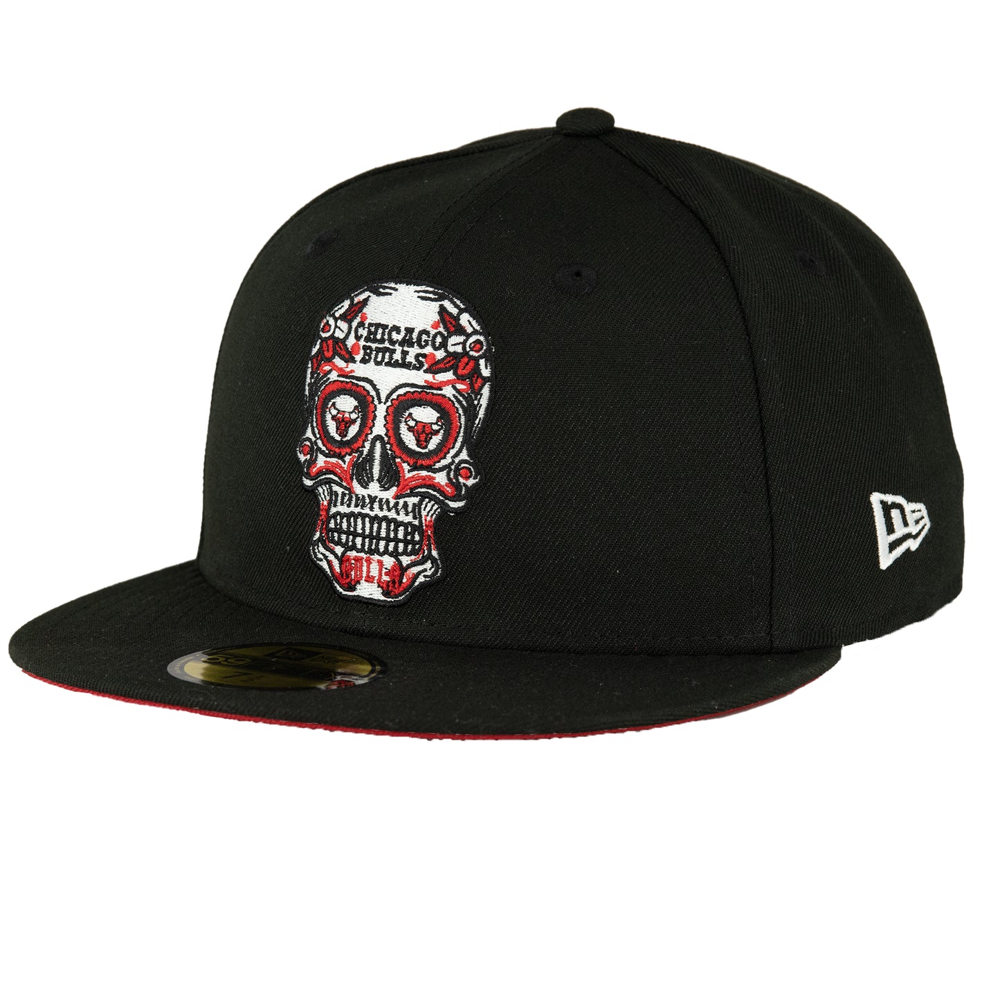 Chicago Bulls Black/Red Sugar Skull New Era 59FIFTY Fitted Hat