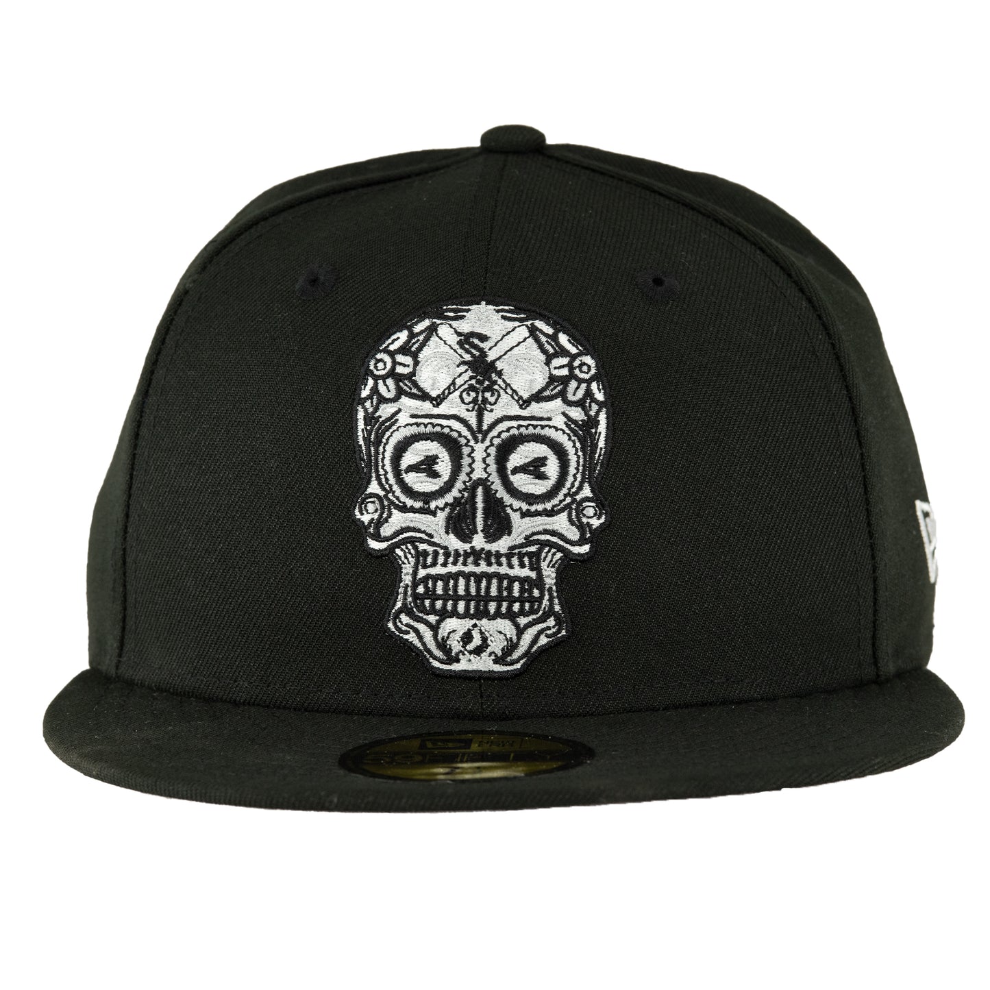 Chicago White Sox Black Sugar Skull New Era 59FIFTY Fitted Hat