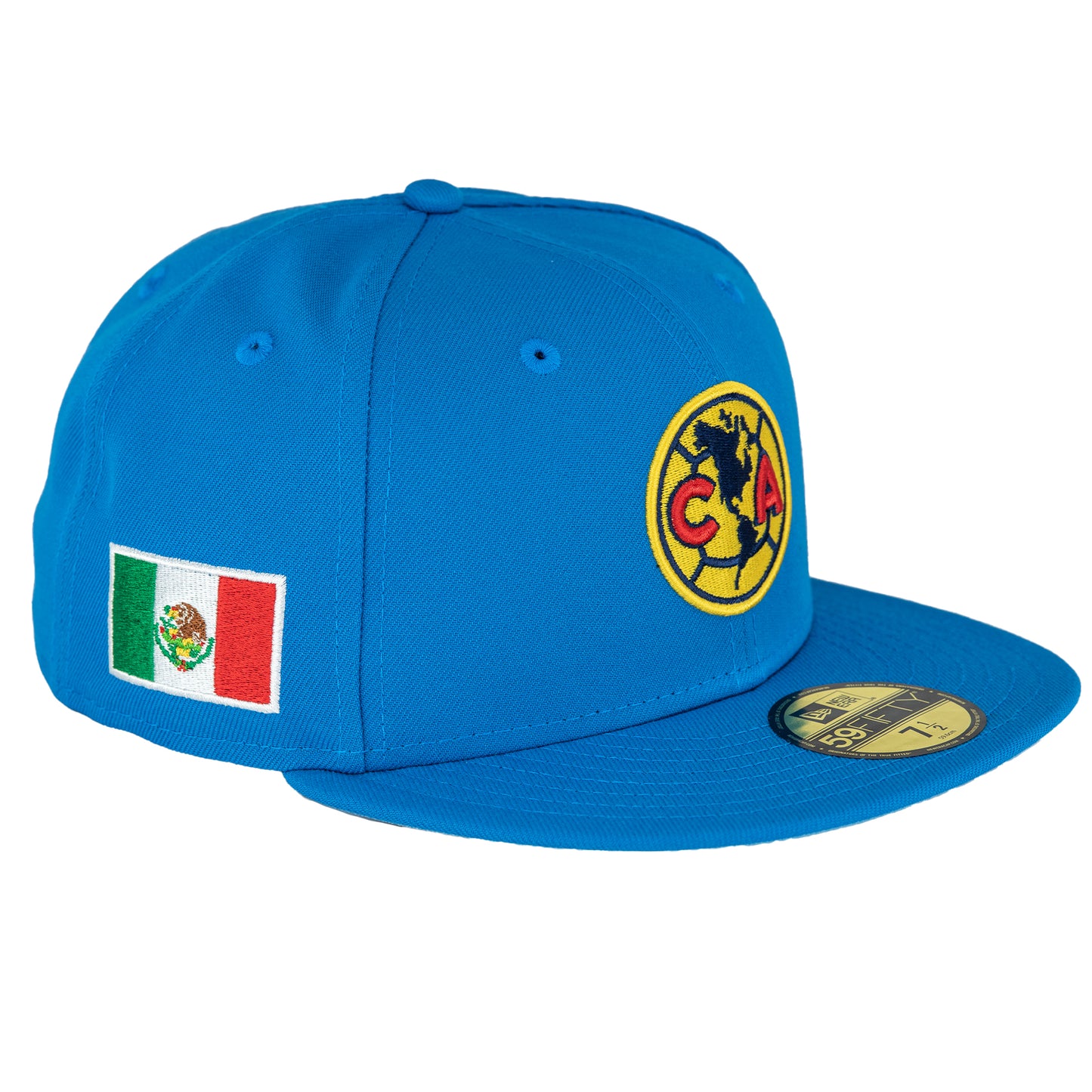 AZULITO Club America w/Mexico Patch New Era 59FIFTY Fitted Hat