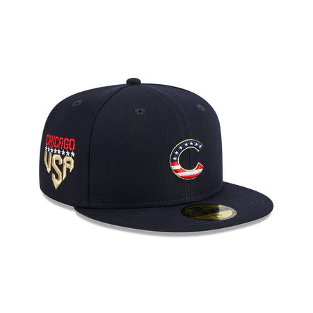 Men's New Era Navy Chicago Cubs 4th of July On-Field Low Profile 59FIFTY Fitted Hat