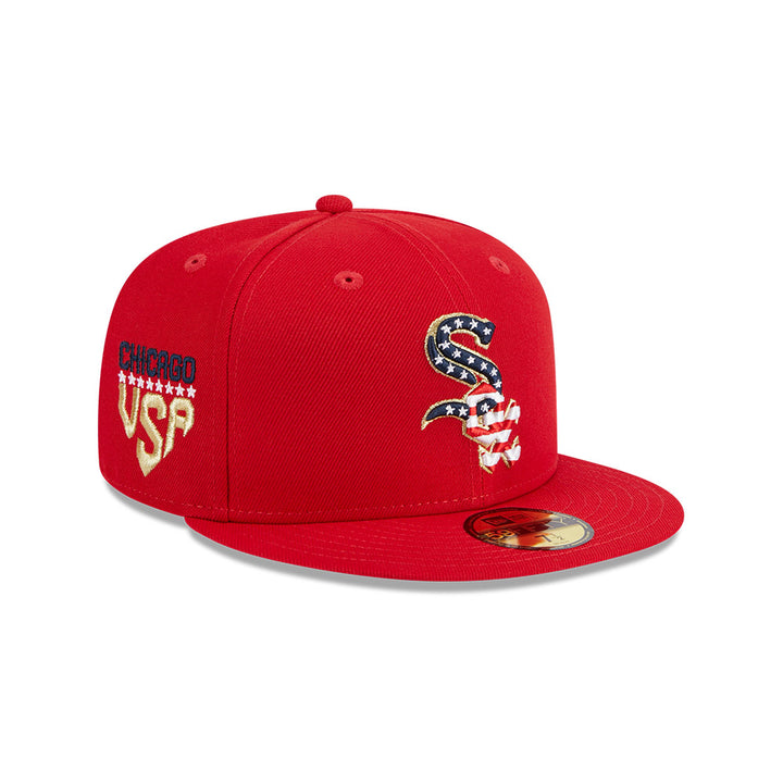 New Era Chicago White Sox Red 2023 4th of July 59FIFTY Fitted Hat, Red, POLYESTER, Size 7 1/4, Rally House