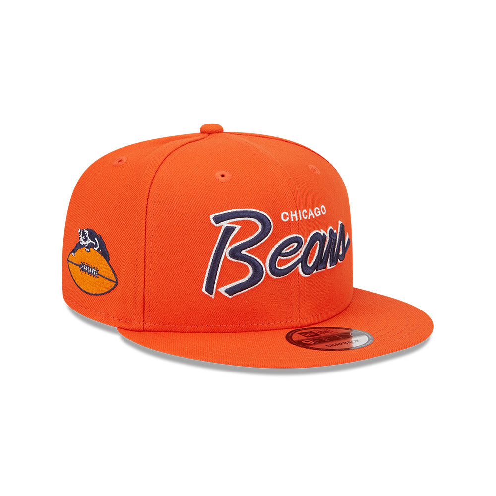 Chicago Bears New Era 9FIFTY Script Orange Snapback Hat