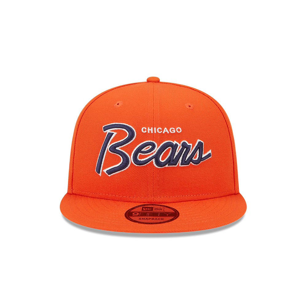 Chicago Bears New Era 9FIFTY Script Orange Snapback Hat