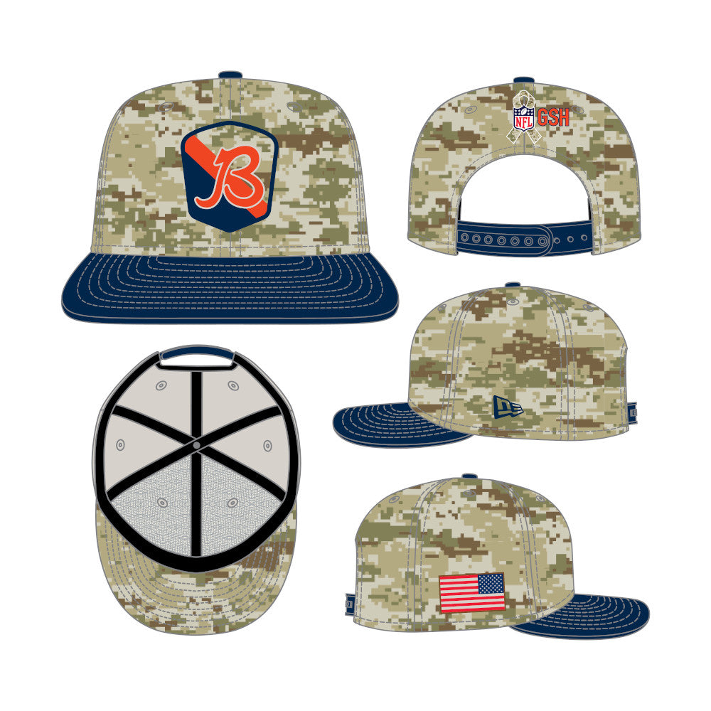 Chicago Bears 2023 Salute To Service New Era 9FIFTY Snapback Hat