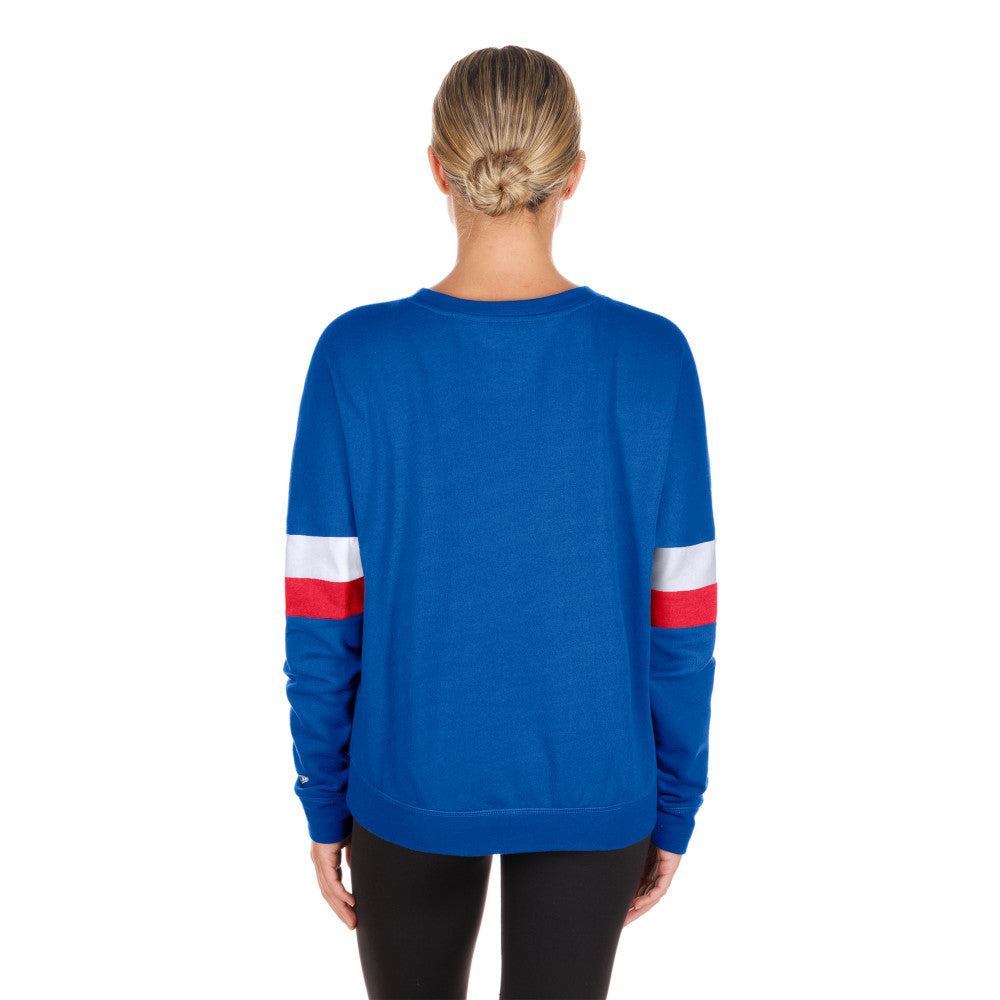 Chicago Cubs New Era Women's Royal Crewneck Sweatshirt