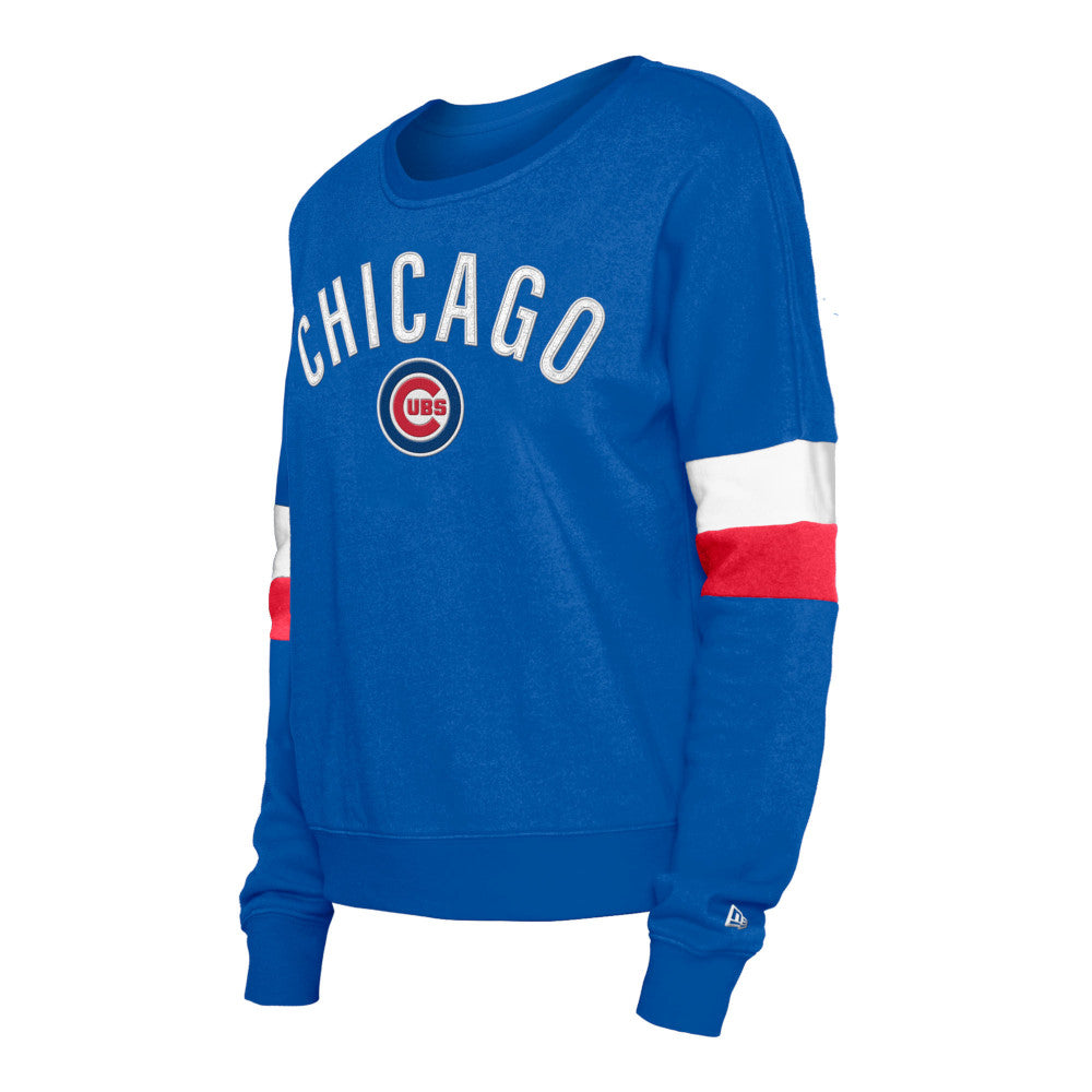 Chicago Cubs New Era Women's Royal Crewneck Sweatshirt