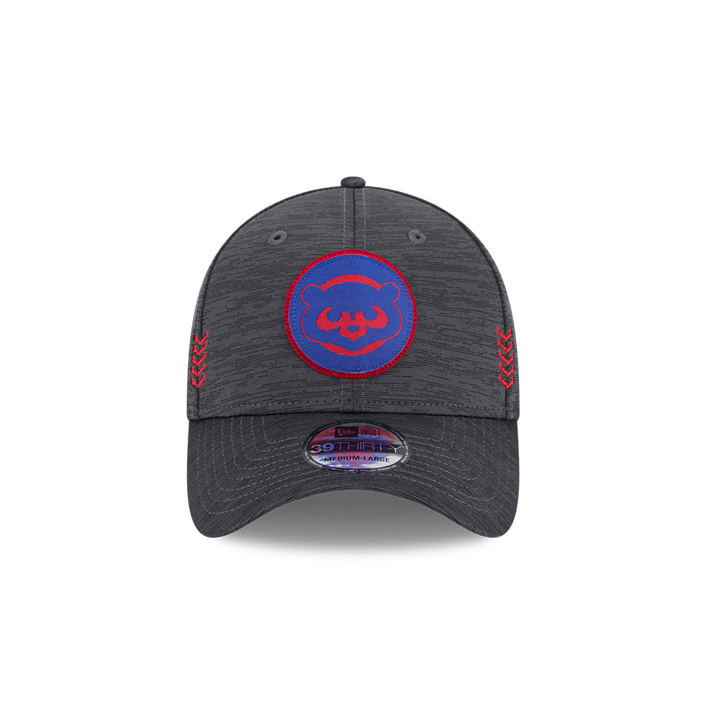 Chicago Cubs 2024 Clubhouse Grey '84 Logo New Era 39THIRTY Flex Fit Hat