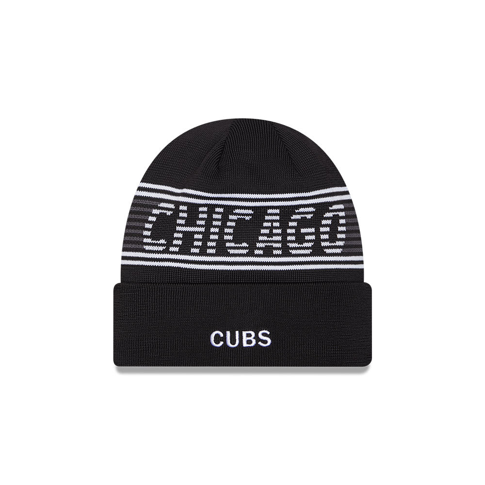 Chicago Cubs New Era 2024 Clubhouse Black Knit Hat