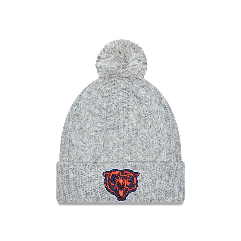 Chicago Bears Grey Shimmer Pom Knit Hat