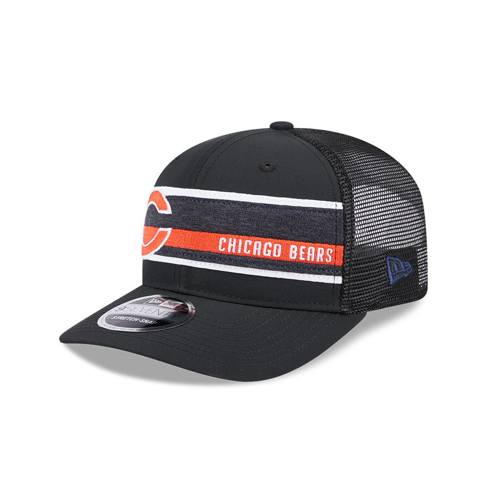 Chicago Bears New Era 9SEVENTY Trucker Stripe Stretch Snapback Hat