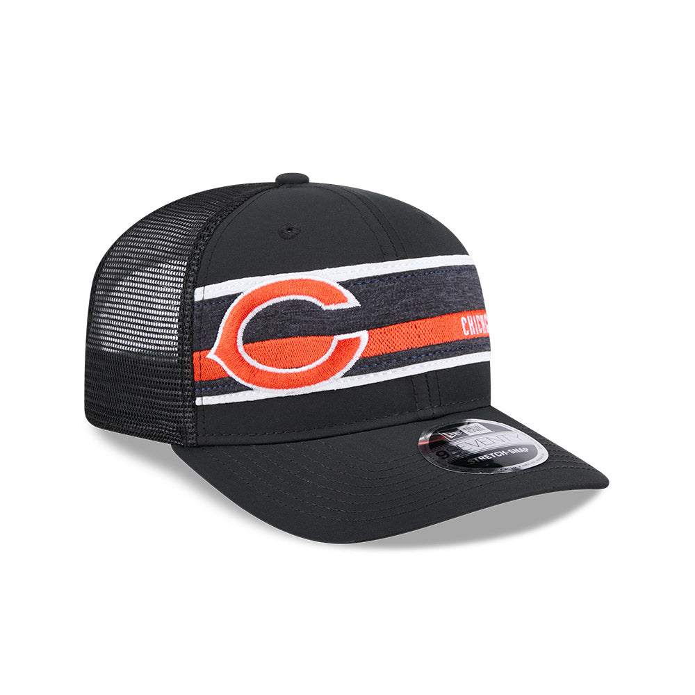 Chicago Bears New Era 9SEVENTY Trucker Stripe Stretch Snapback Hat