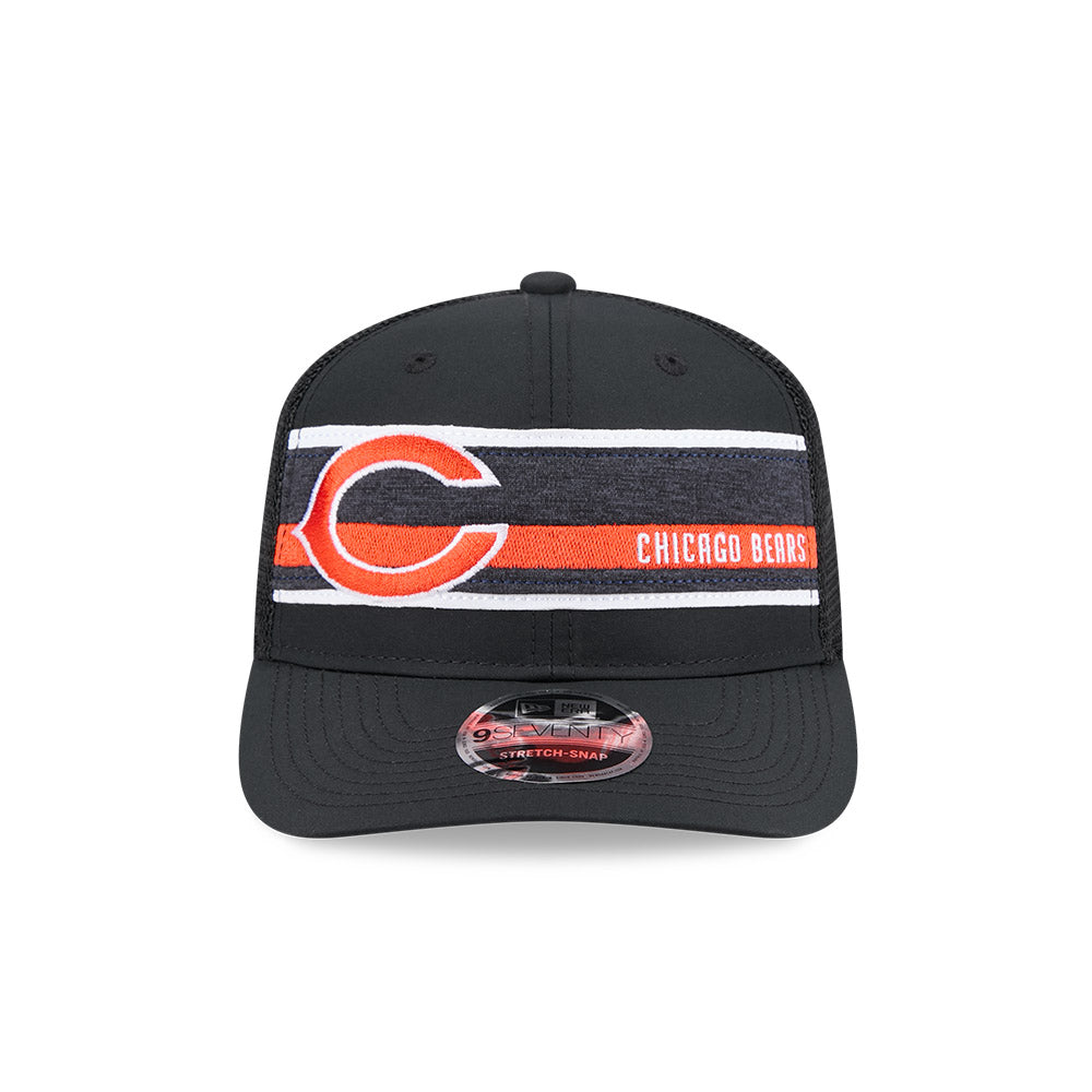 Chicago Bears New Era 9SEVENTY Trucker Stripe Stretch Snapback Hat