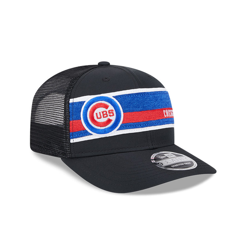 Chicago Cubs New Era 9SEVENTY Trucker Stripe Stretch Snap Adjustable Hat