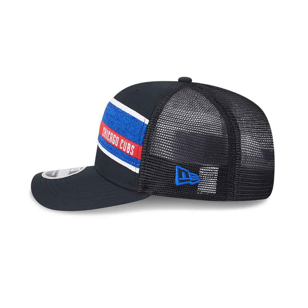 Chicago Cubs New Era 9SEVENTY Trucker Stripe Stretch Snap Adjustable Hat