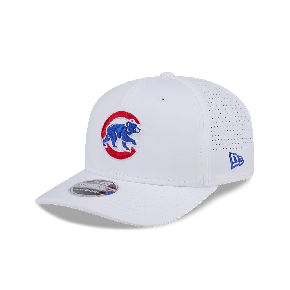 Chicago Cubs New Era 9SEVENTY White Perform Stretch Snapback Hat