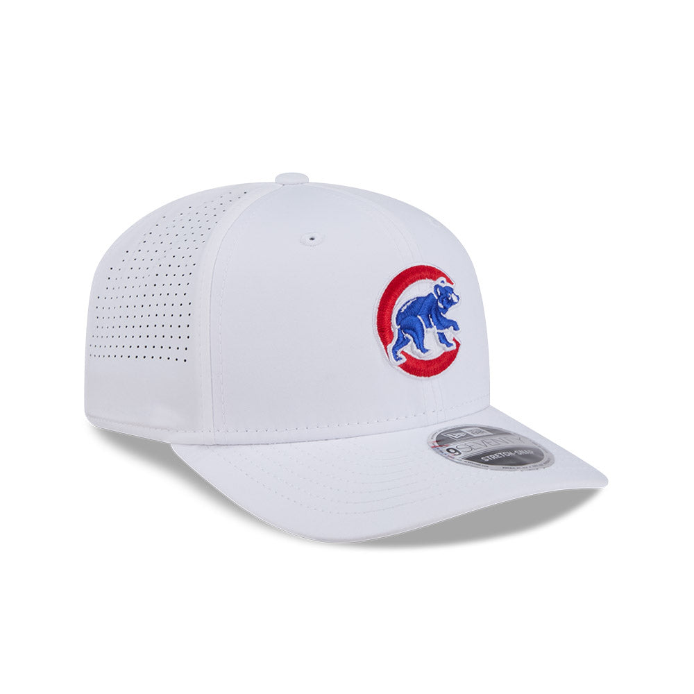 Chicago Cubs New Era 9SEVENTY White Perform Stretch Snapback Hat