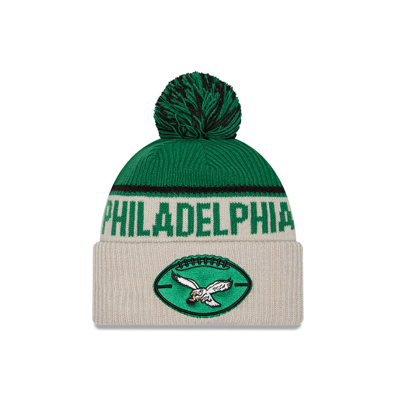 Philadelphia Eagles 2024 Sideline New Era Historic Sport Knit Hat