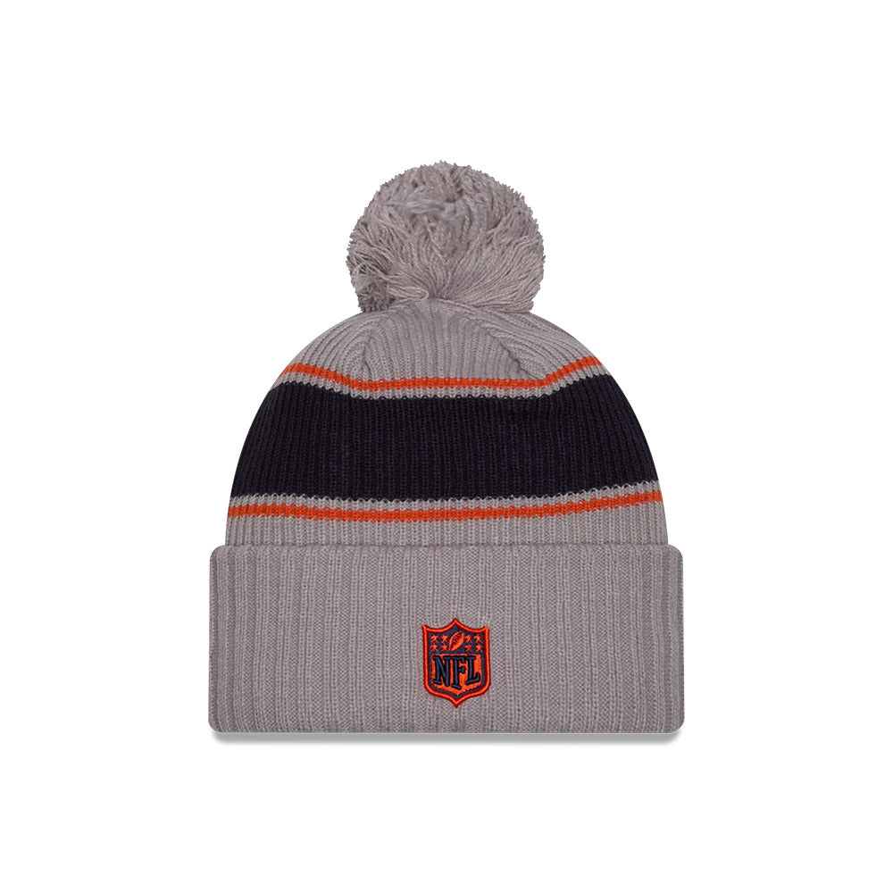 Chicago Bears Grey 2024 Sideline New Era Sport Knit Pom Hat