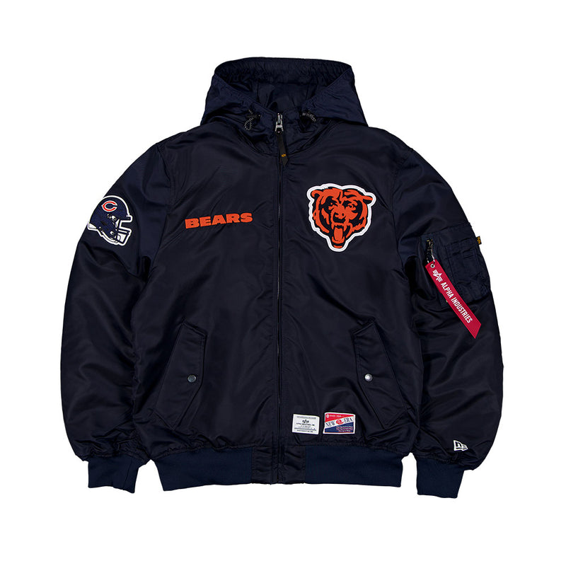 Chicago Bears Navy Alpha Bomber Jacket