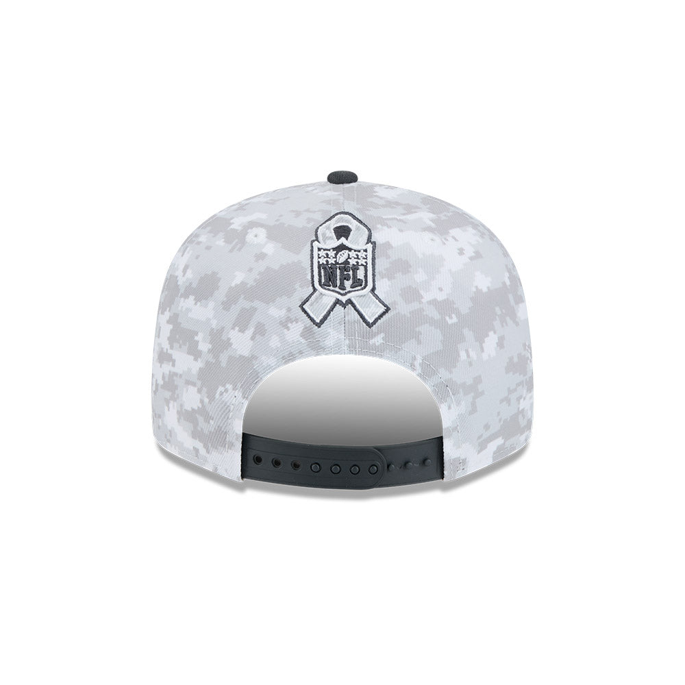 Minnesota Vikings New Era Arctic Camo/Graphite 2024 Salute To Service 9FIFTY Snapback Hat