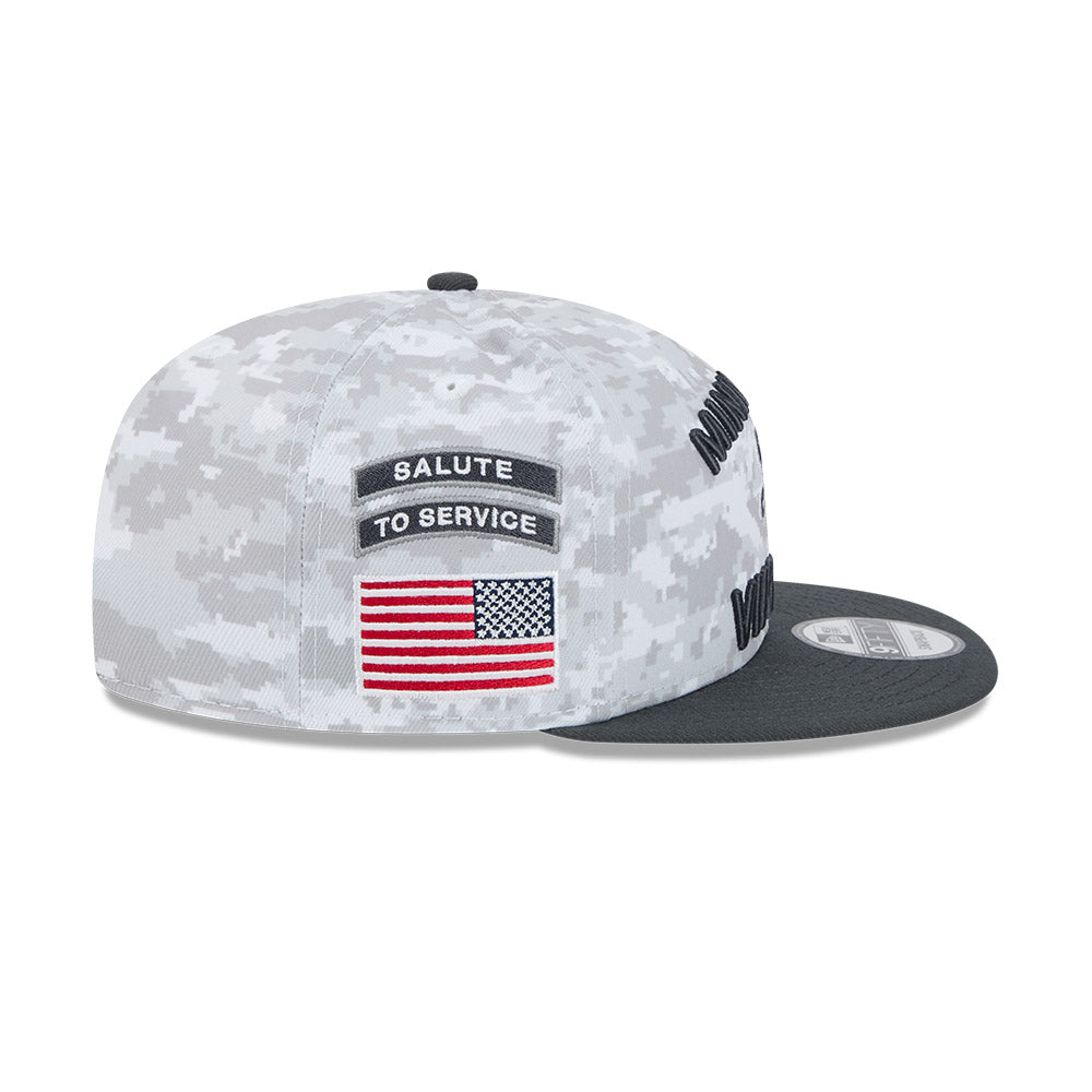 Minnesota Vikings New Era Arctic Camo/Graphite 2024 Salute To Service 9FIFTY Snapback Hat