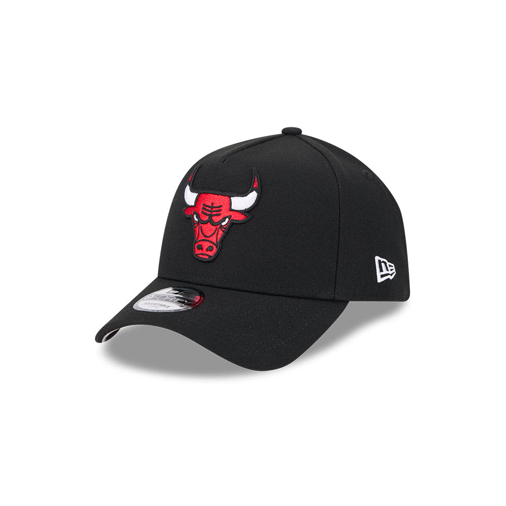 Chicago Bulls New Era 9FORTY Black A-Frame Adjustable Hat