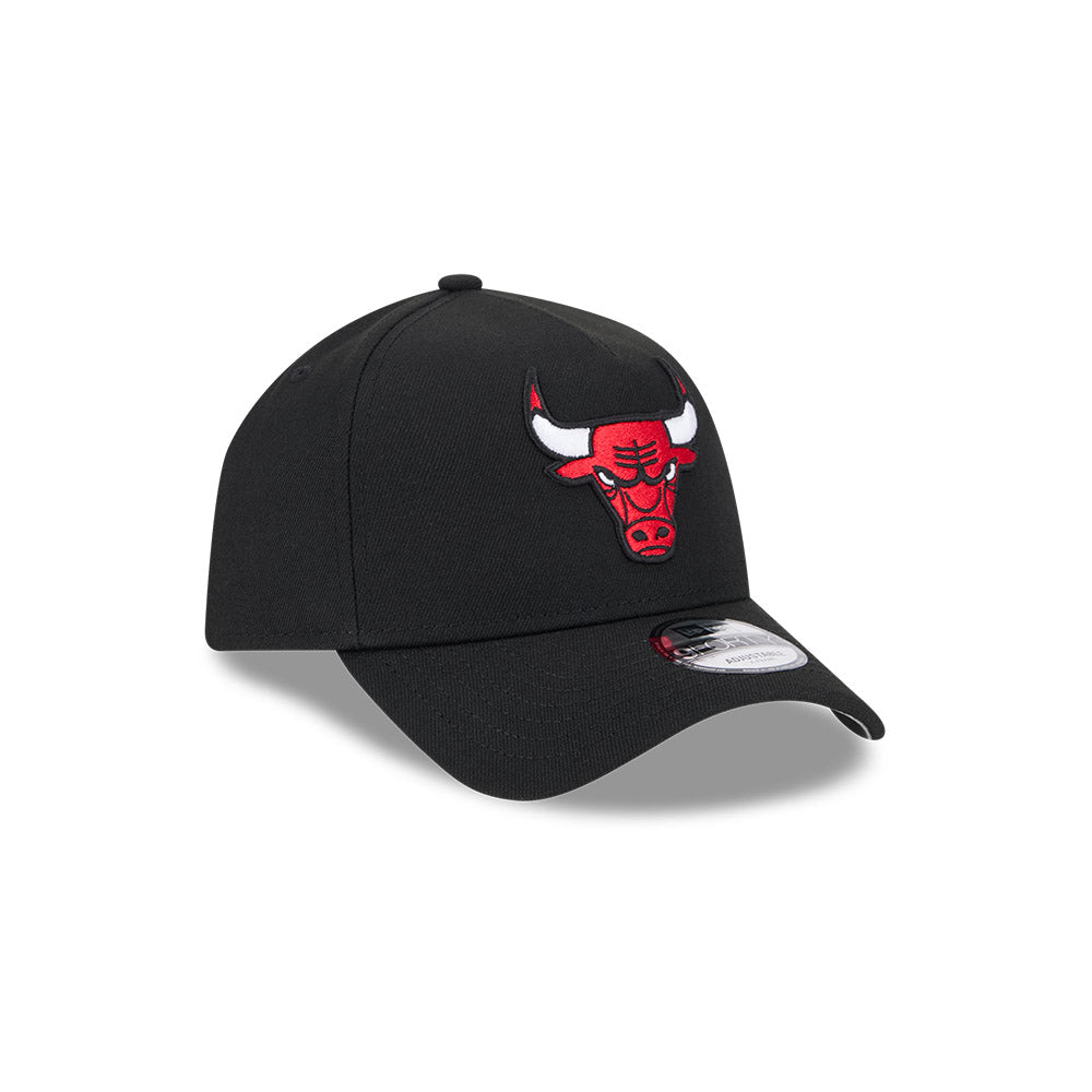 Chicago Bulls New Era 9FORTY Black A-Frame Adjustable Hat