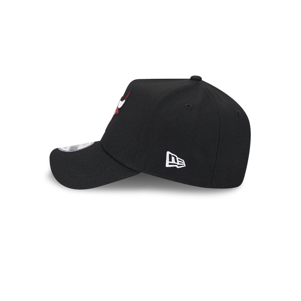 Chicago Bulls New Era 9FORTY Black A-Frame Adjustable Hat