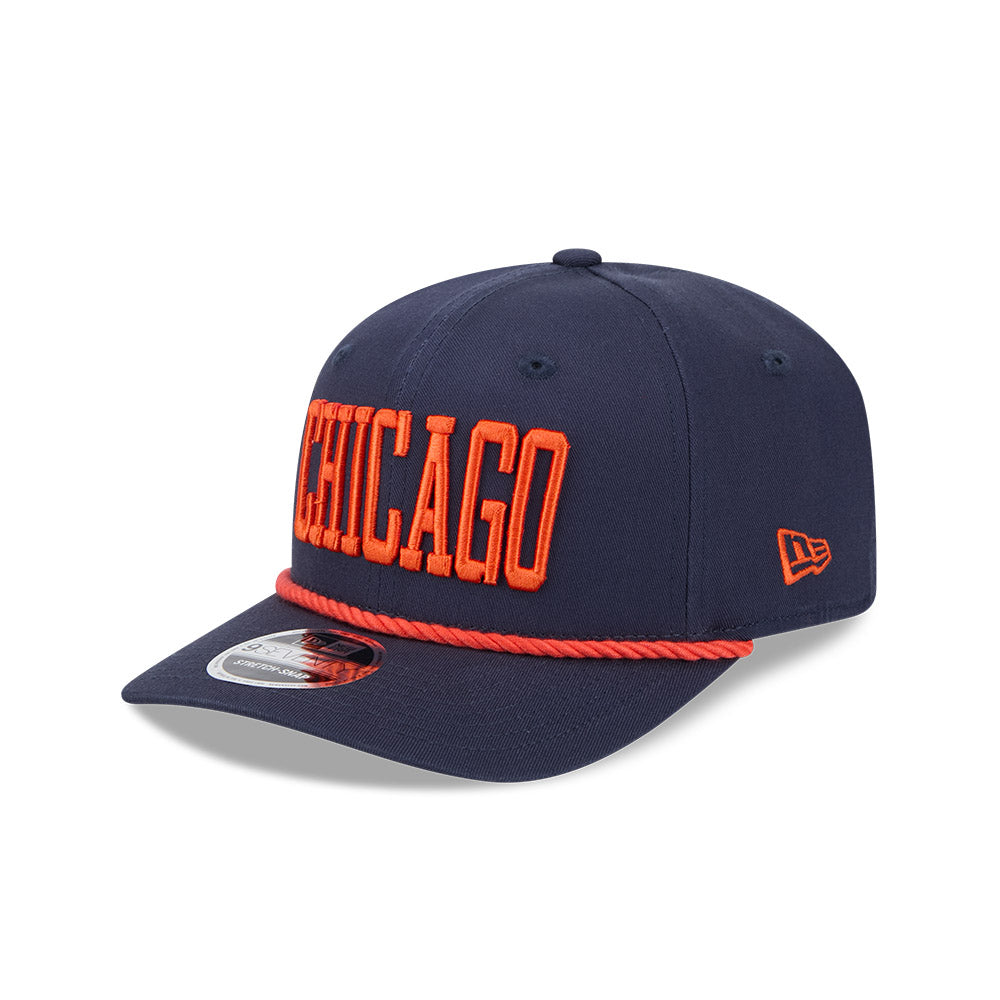 Chicago Bears New Era 9SEVENTY Navy Chicago Rope Stretch-Snap Adjustab ...