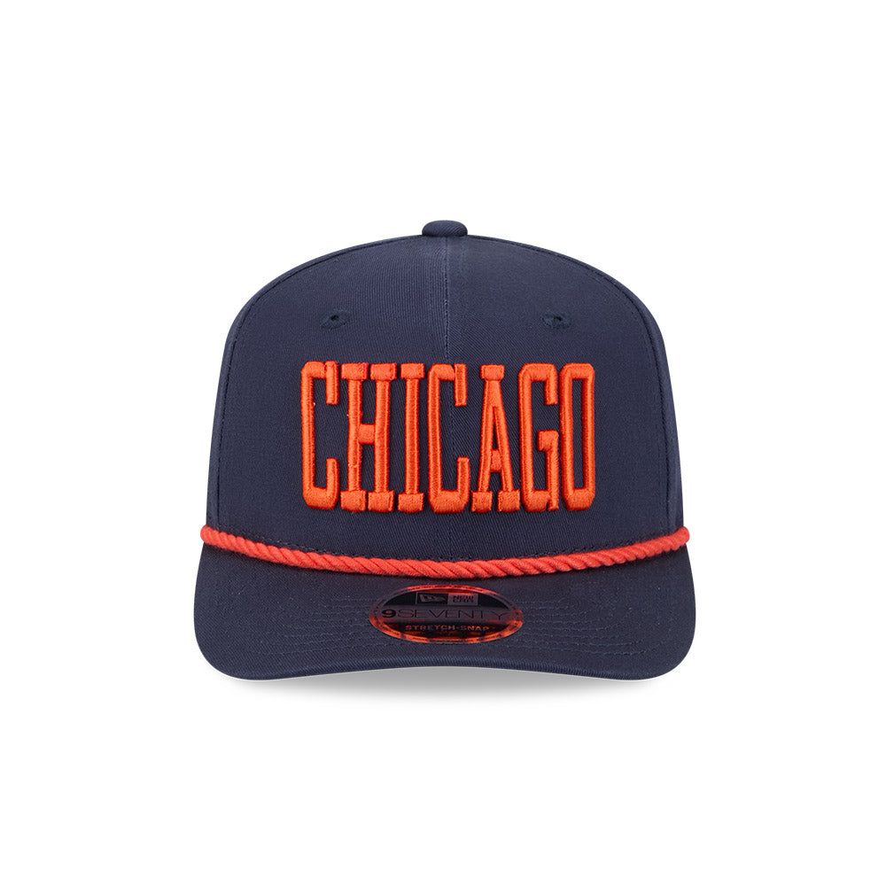 Chicago Bears New Era 9SEVENTY Navy Chicago Rope Stretch-Snap Adjustab ...