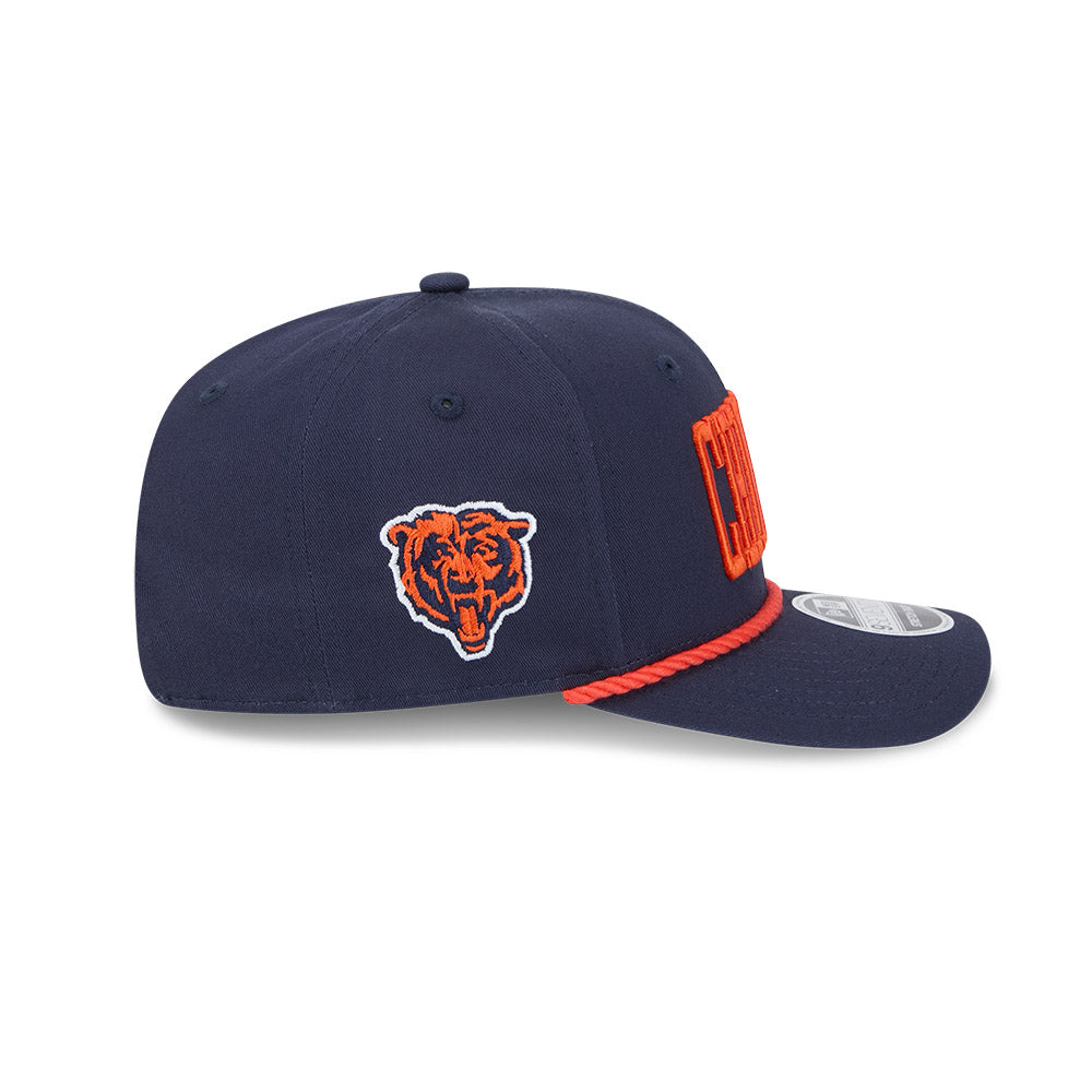 Chicago Bears New Era 9SEVENTY Navy Chicago Rope Stretch-Snap Adjustab ...