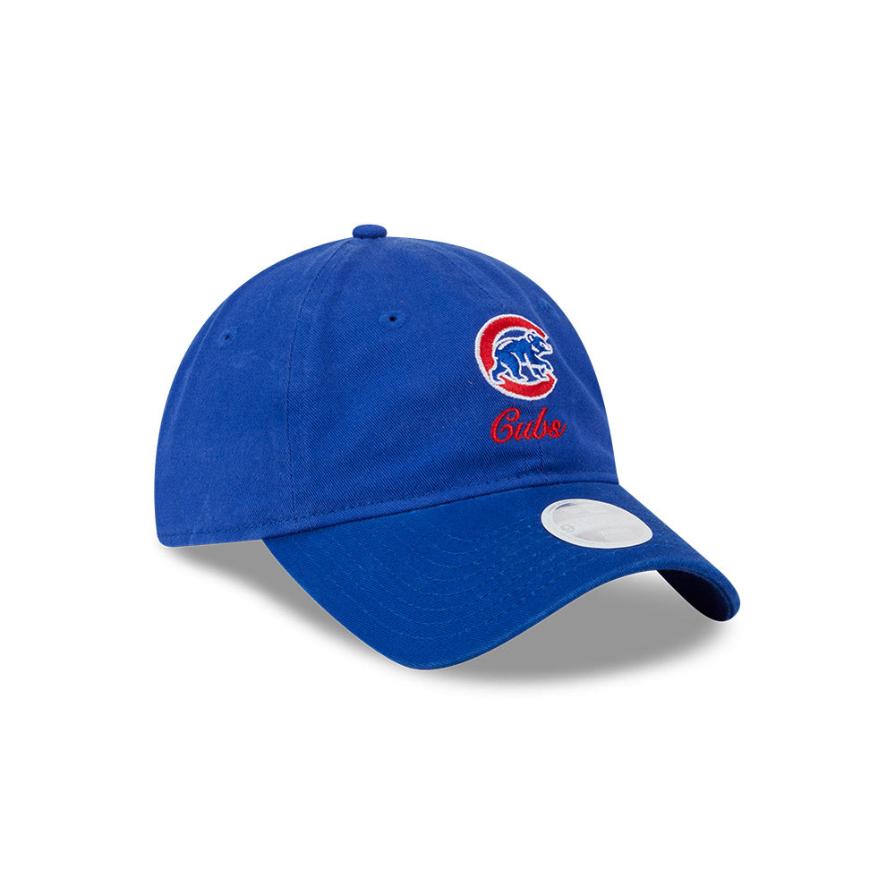 Chicago Cubs New Era Women's Royal Preppy Team 9TWENTY Adjustable Hat