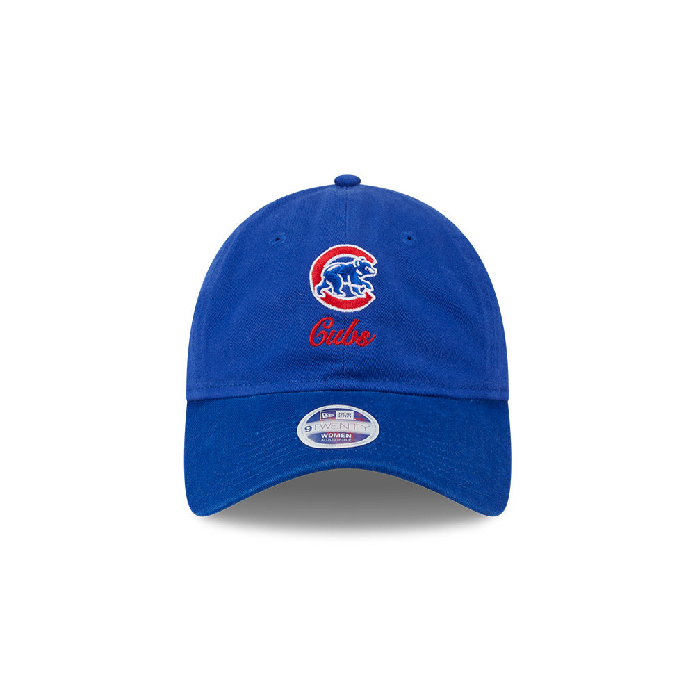 Chicago Cubs New Era Women's Royal Preppy Team 9TWENTY Adjustable Hat