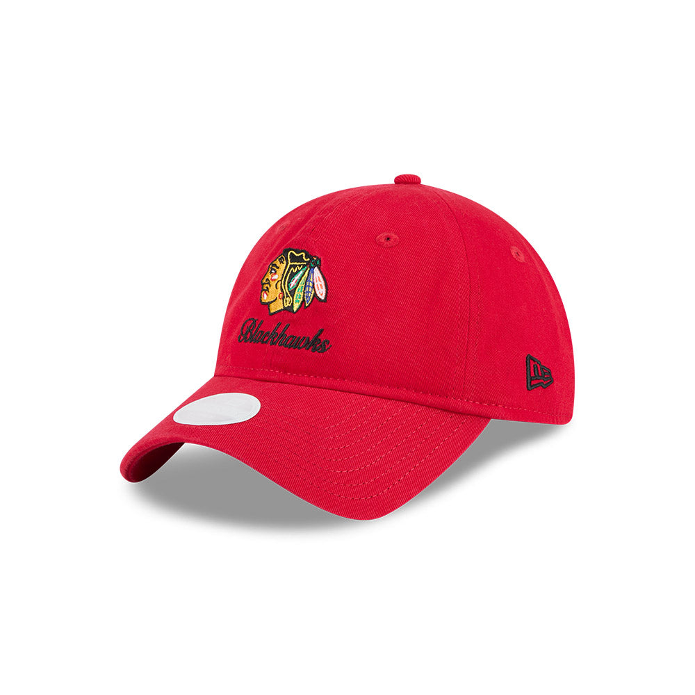 Chicago Blackhawks New Era Women's Red Preppy Team 9TWENTY Adjustable Hat