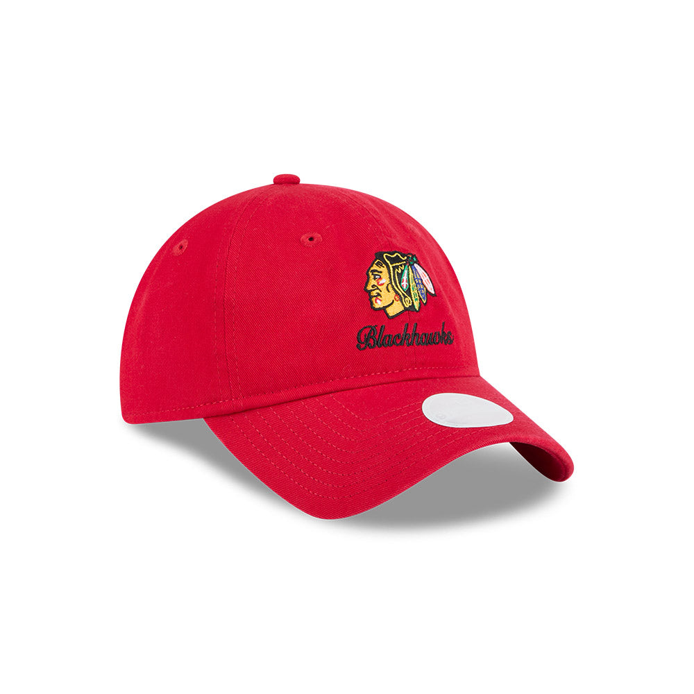 Chicago Blackhawks New Era Women's Red Preppy Team 9TWENTY Adjustable Hat
