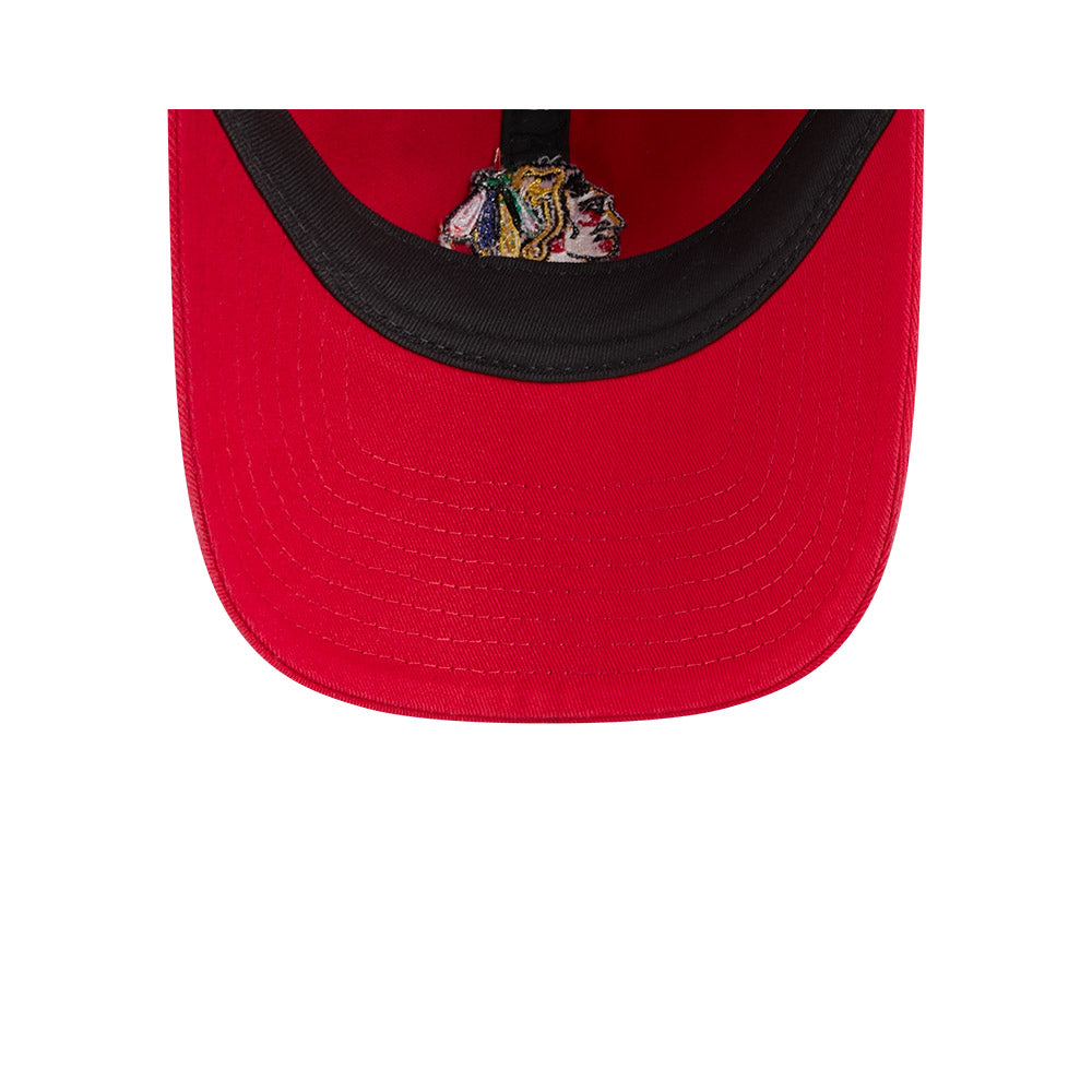 Chicago Blackhawks New Era Women's Red Preppy Team 9TWENTY Adjustable Hat