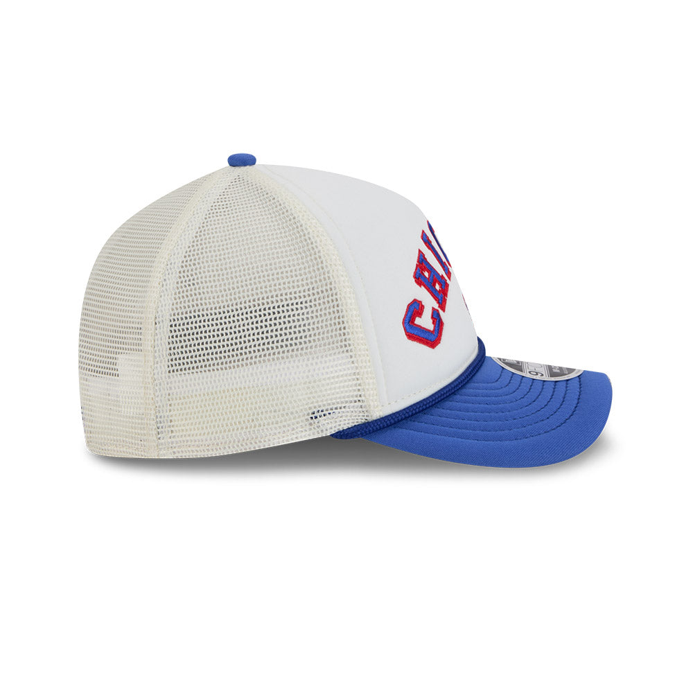 Chicago Cubs New Era 9FORTY Chrome Arch A-Frame Trucker Hat