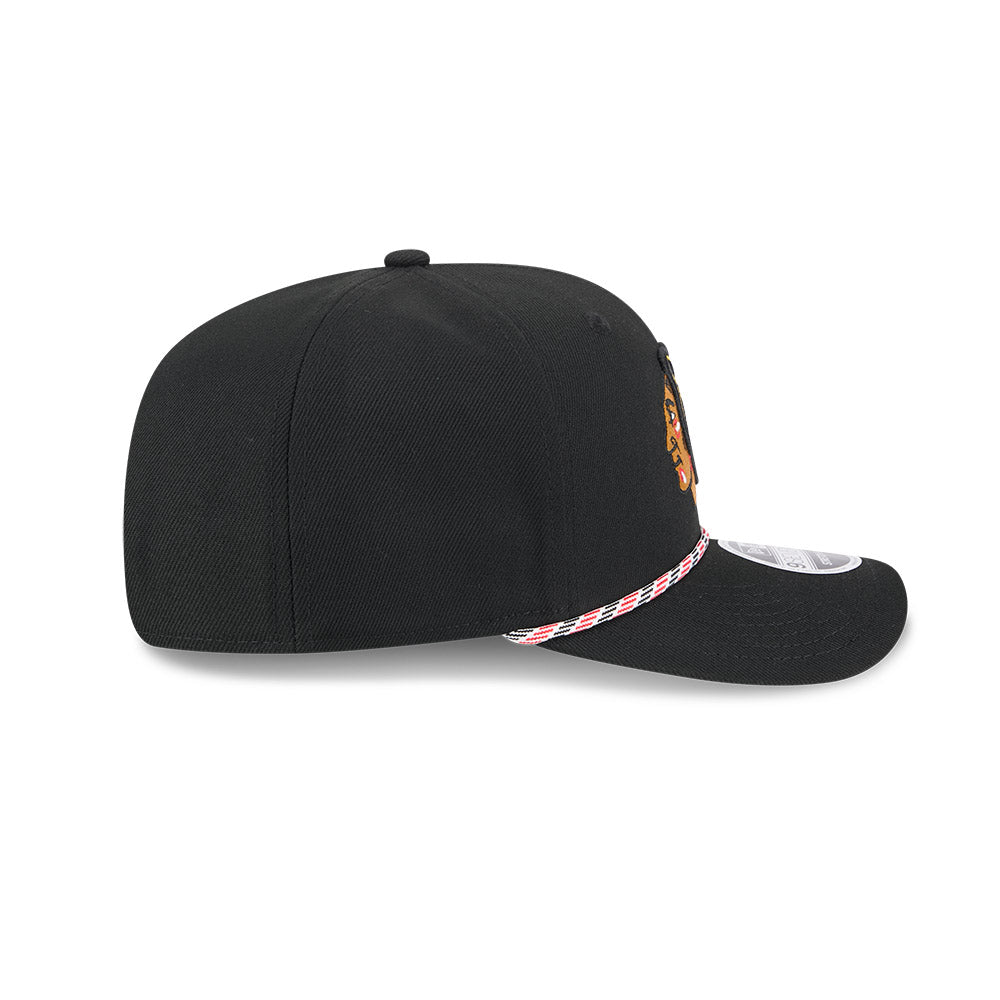 Chicago Blackhawks New Era 9SEVENTY Black Multi-Rope Stretch-Snap